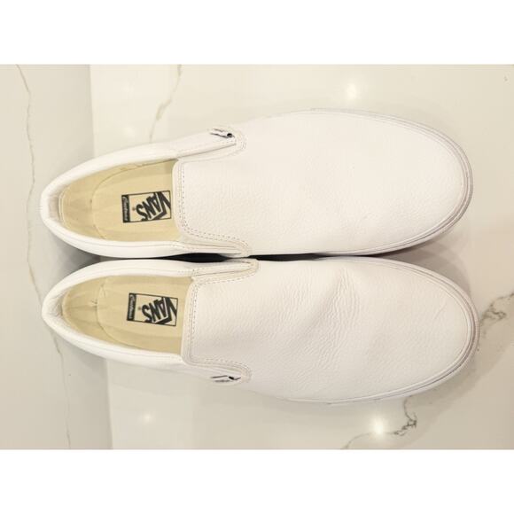 Vans Customs Classic Slip-On Leather Shoes White Men’s Size 13 Sneakers main image 8